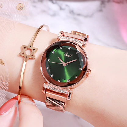 Reloj magnético para mujer, pulsera sencilla que combina con todo