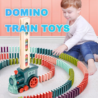 Domino Train Toys Bebê Brinquedos Carro Quebra-cabeça Liberação Automática