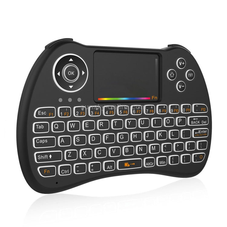 H9 Wireless Backlit Colorful Touch Remote Control Keyboard