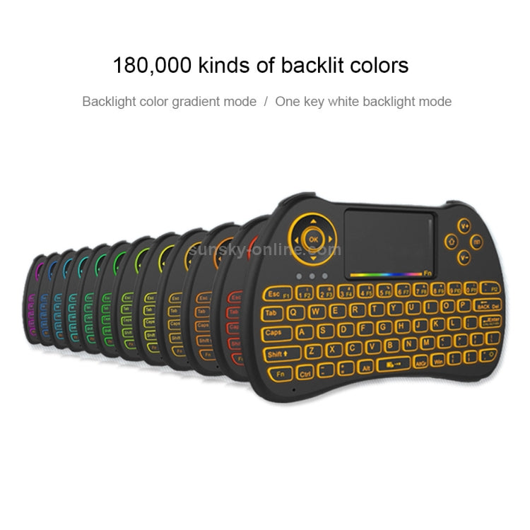 H9 Wireless Backlit Colorful Touch Remote Control Keyboard