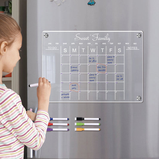 Three-dimensional Magnetic Transparent Acrylic Weekly Plan Note Board