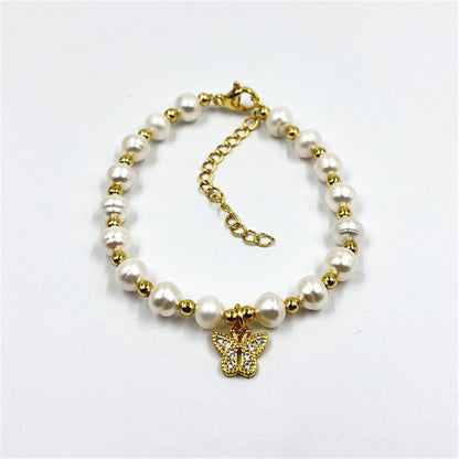 Women's Fashion Irregular Shaped Baroque Style Freshwater Pearl Bracelet