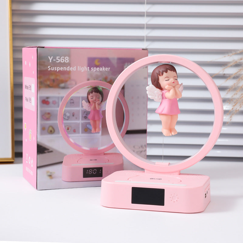 Angel Girl Magnetic Suspension Bluetooth Clock Speaker