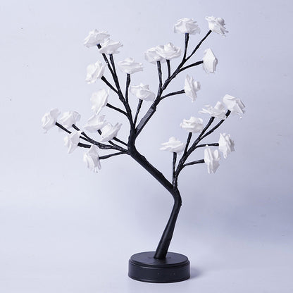 Table Lamp Flower Tree Rose Lamps Fairy Desk Night Lights USB Operated