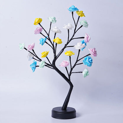 Table Lamp Flower Tree Rose Lamps Fairy Desk Night Lights USB Operated