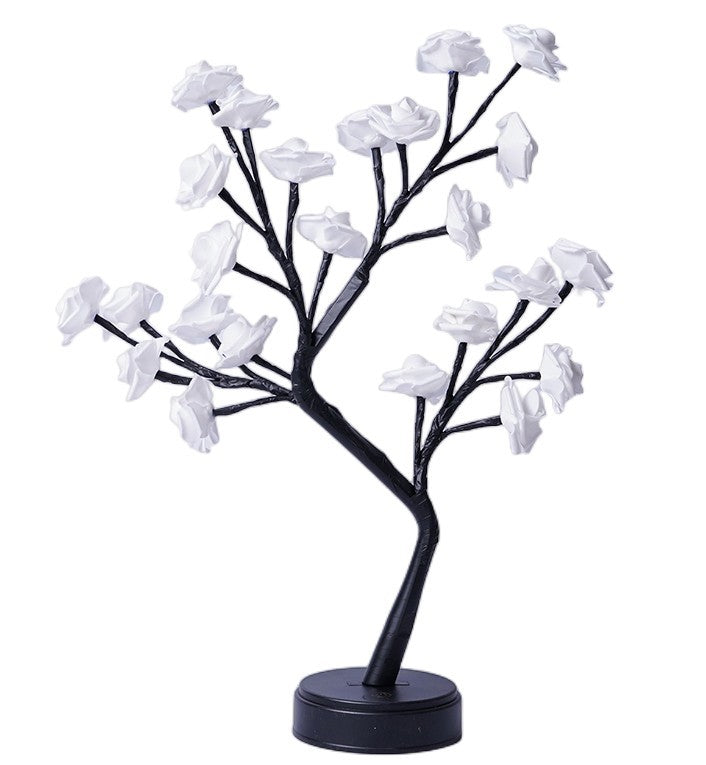 Lámpara de mesa Flor Árbol Lámparas de rosas Luces de noche de escritorio de hadas Operado por USB