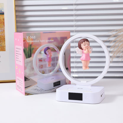 Angel Girl Magnetic Suspension Bluetooth Clock Speaker