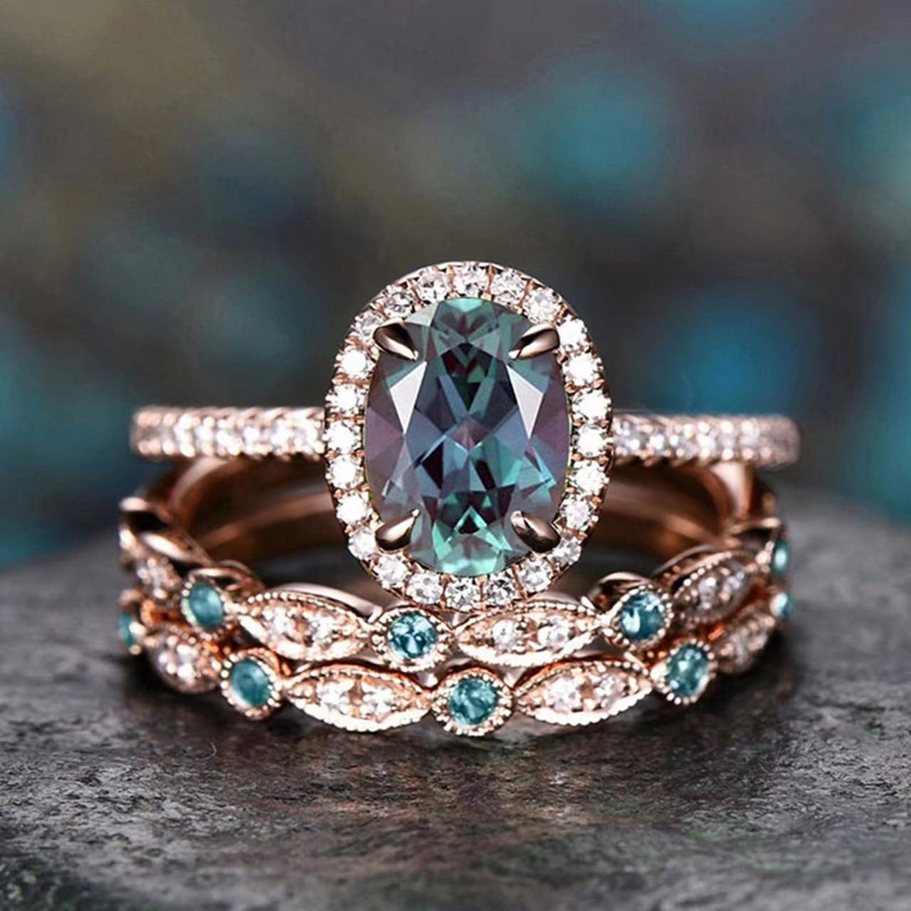 Fashion Simple Rhinestone Gemstone Ring