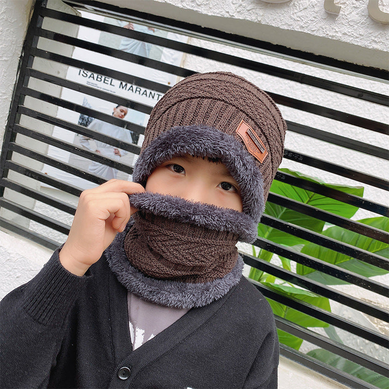 Conjunto de gorro de inverno, cachecol, chapéu de malha quente, forrado de lã grossa, chapéu de inverno, aquecedor de pescoço para homens e mulheres