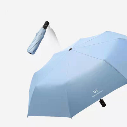 Black Plastic Outdoor Sunscreen Folding Automatic Umbrella