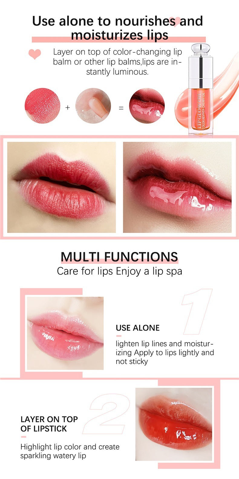 Lip Gloss Lipstick Moisturizing And Nourishing Lip Lacquer Transparent  Lip Gloss