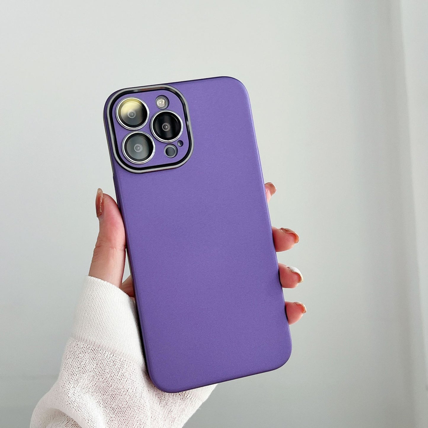 Comes With Lens Protector For 14promax Phone Case Solid Color Matte