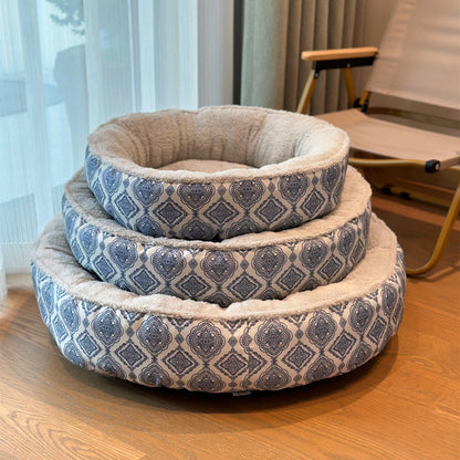 Round Plush And Thick Dog Kennel