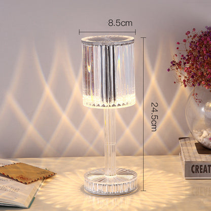 Nova lâmpada de mesa cristal decoração do hotel diamante romântico quente led para decoração casa presente romântico luz da noite