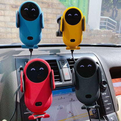 Soporte inalámbrico para teléfono de coche con cargador inalámbrico de inducción infrarroja