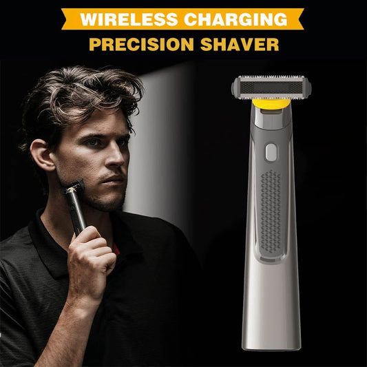 Barbeador de precisão recarregável sem fio, barbeador reto para homens, máquina de barbear com lâminas, cassetes de barbear para barba