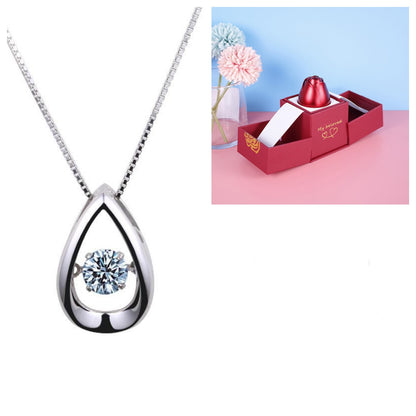 Hot Valentine's Day Gifts, Metal Rose Jewelry Gift Box, Necklace For Wedding, Girlfriend Gifts