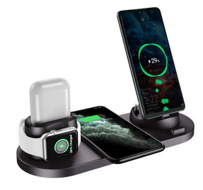 Wireless Charger For IPhone Fast Charging Pad For Phone Watch 6 In 1 Charging Dock Station