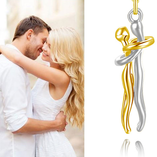 Affectionate Hug Necklace Couples