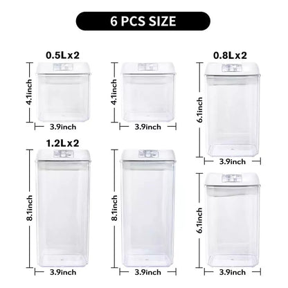 6 pcs Set Easy Lock Food Storage Containers