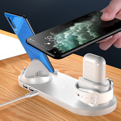 Wireless Charger For IPhone Fast Charging Pad For Phone Watch 6 In 1 Charging Dock Station