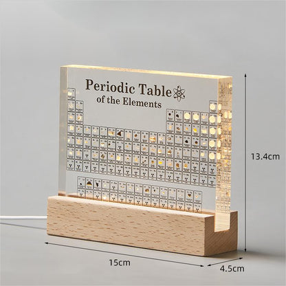 Acrylic Periodic Table Of Elements With Real Samples With The Light Base Ornament School Teaching Display Chemical Real Element