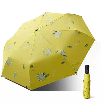 Black Plastic Outdoor Sunscreen Folding Automatic Umbrella