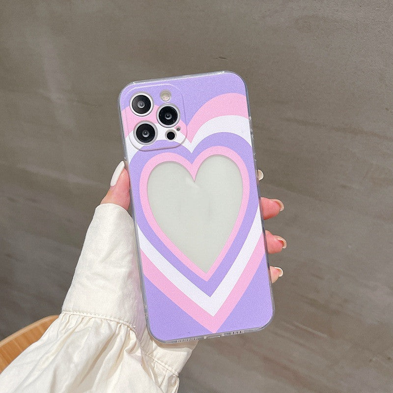 Photo Colour Pattern Love High Transparent TPU All-inclusive Soft Shell