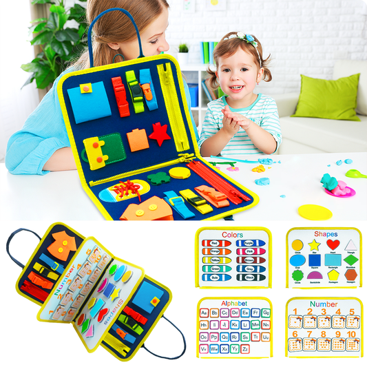 Busy Book Children's Busy Board Dressing And Buttoning Learning Baby Early Education Preschool Sensory Learning Toy