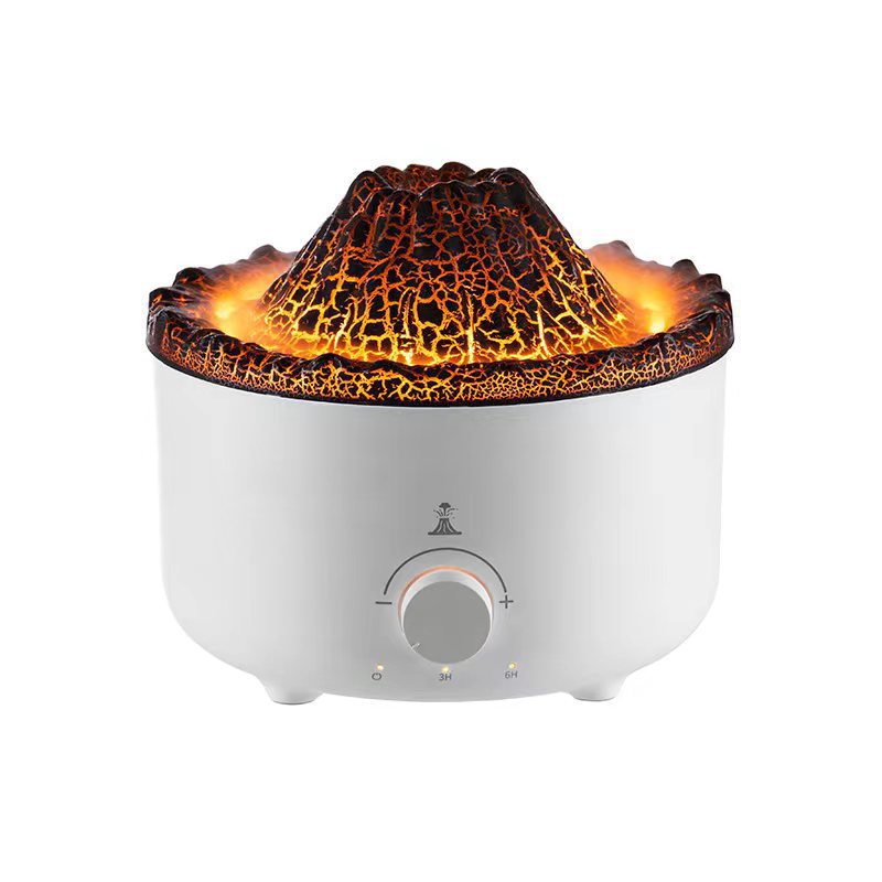 Small Simulated Flame Volcano Humidifier Flame Humidifier Volcano Diffuser Home Decorations