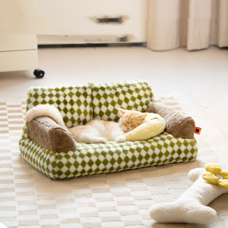 Cama para mascotas cálida extraíble lavable