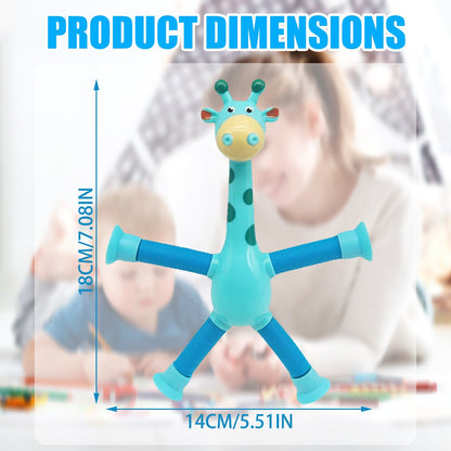 Girafa pop tubos brinquedos sensoriais novidade primavera brinquedo fidget estiramento tubo alívio do estresse brinquedo para o presente do miúdo festa favores