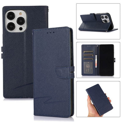 Cross Pattern Card PU Leather Case Multi-function Flip Phone Case