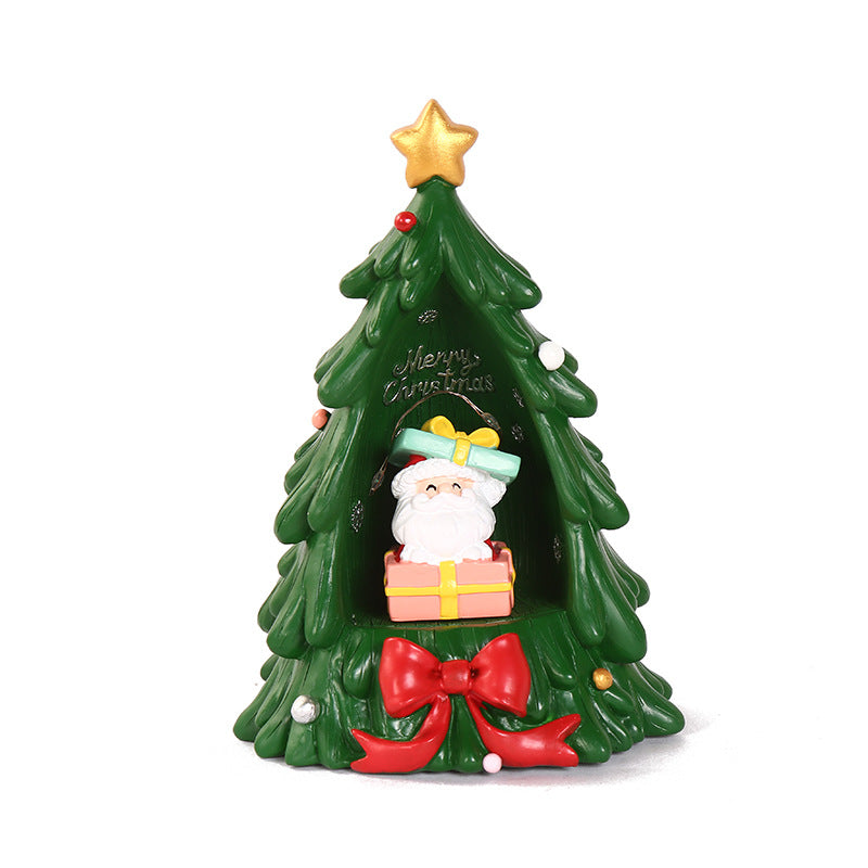 Christmas Tree Luminous Ornaments Decoration Christmas Resin Crafts Valentine Christmas Gifts Ornaments