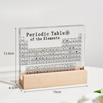 Acrylic Periodic Table Of Elements With Real Samples With The Light Base Ornament School Teaching Display Chemical Real Element