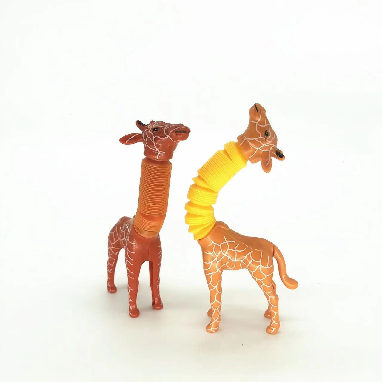 Giraffe Pop Tubes Sensory Toys Novelty Spring Fidget Toy Stretch Tube Stress Relief Toy For Kid Gift Party Favors