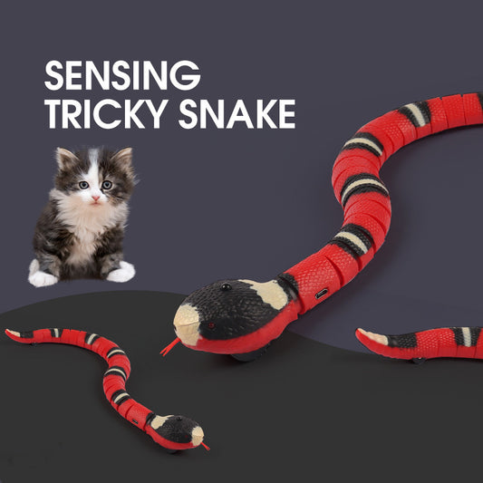 Serpiente electrónica automática de juguetes interactivos para gatos con detección inteligente