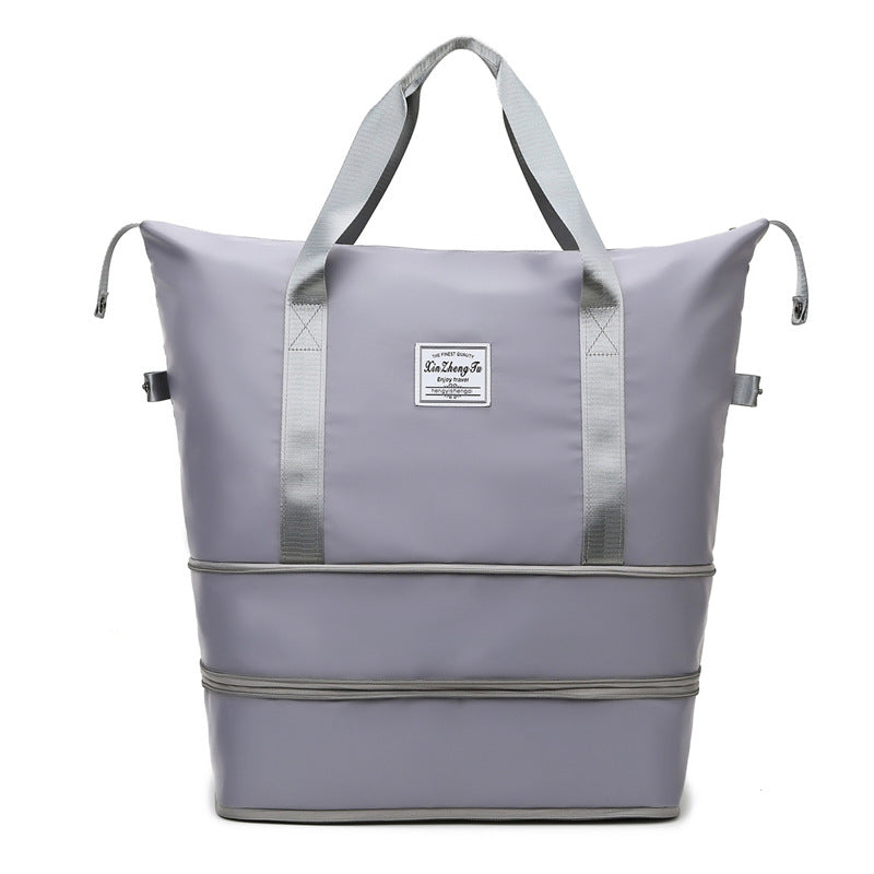 Bolsa de viaje con doble separación en seco y mojado, impermeable, de gran capacidad, para gimnasio, Fitness, Weekender durante la noche para mujer