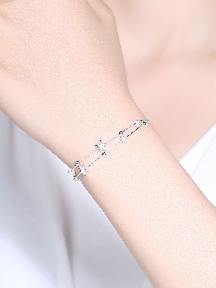 Pulsera Estrella Mujer Plata De Ley