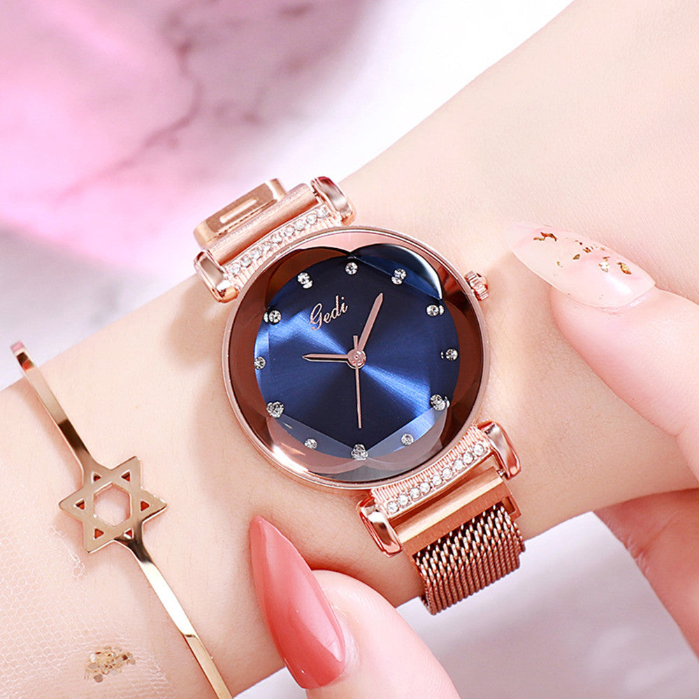 Reloj magnético para mujer, pulsera sencilla que combina con todo