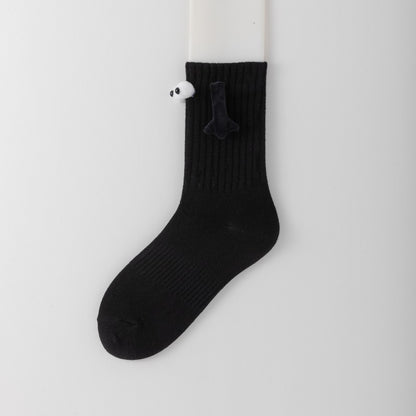 Hand Holding Socks Men's And Women's Couple Cotton