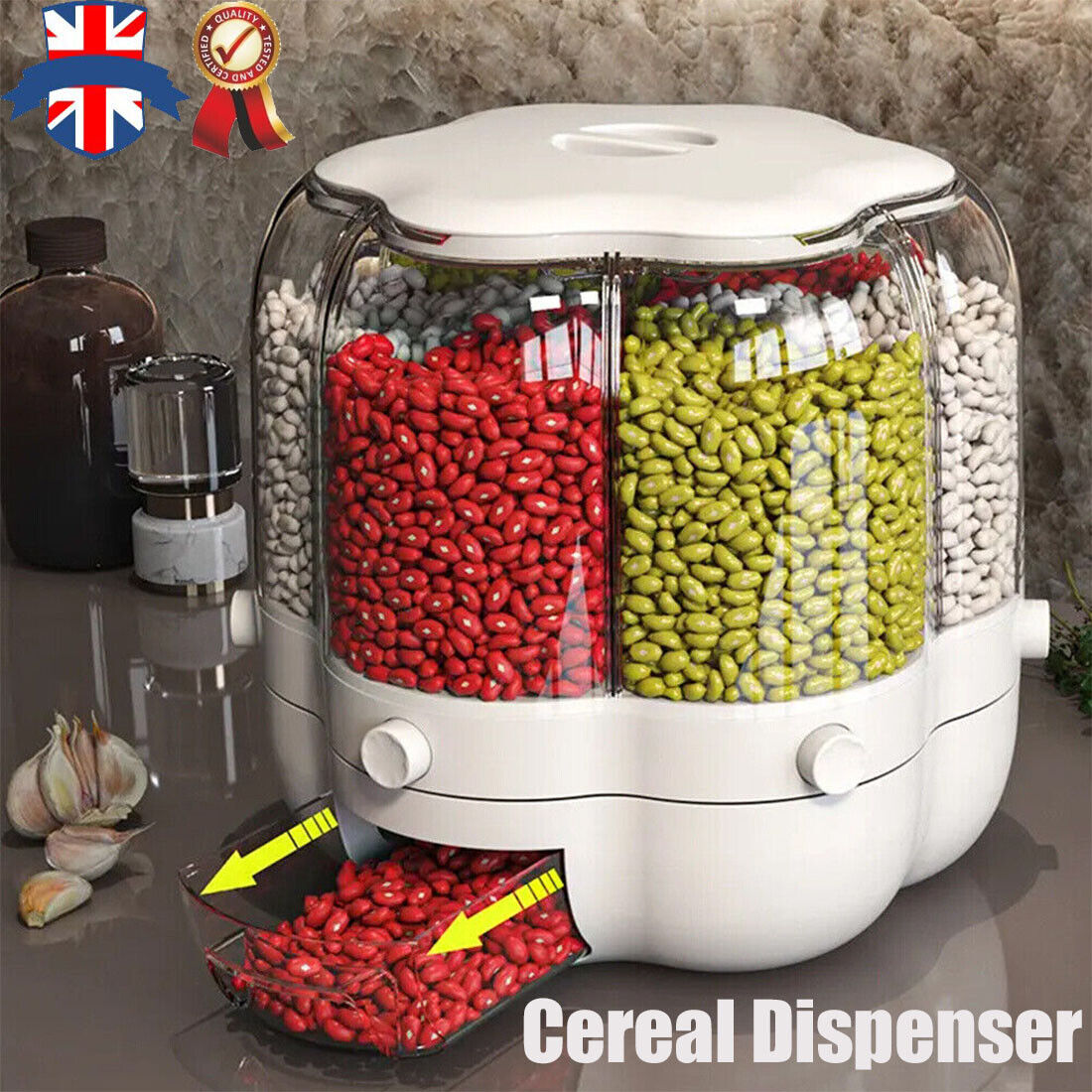 Contenedor de almacenamiento sellado para alimentos secos, caja para granos, dispensador de cereales, tanque de arroz