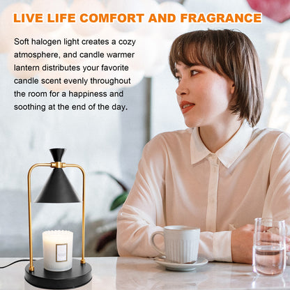 Candle Warmer Lamp With Timer, Dimmable Candle Lamp Warmer, Electric Candle Warmer, Compatible With Small And Large Scented Candles, Candle Melter