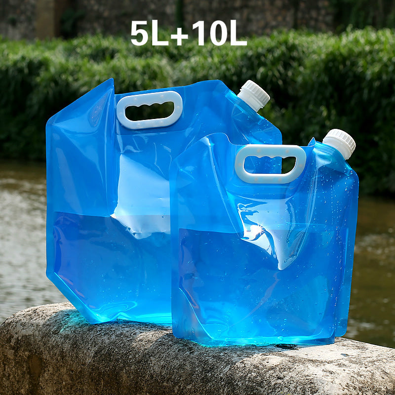 Contenedor de bolsas de agua portátiles plegables para senderismo y acampada al aire libre de PVC