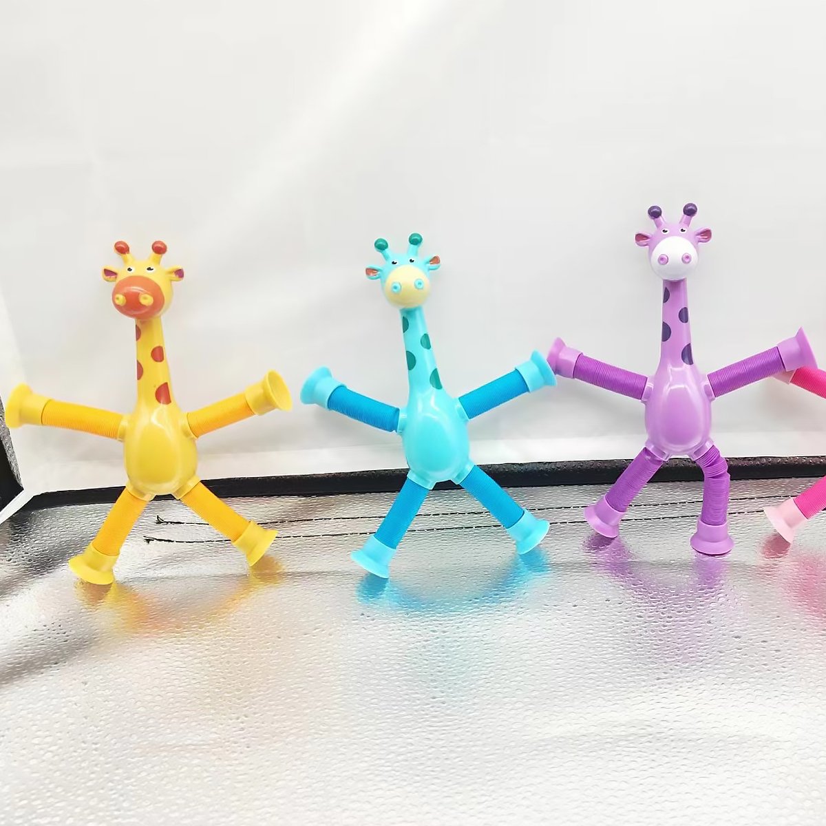 Girafa pop tubos brinquedos sensoriais novidade primavera brinquedo fidget estiramento tubo alívio do estresse brinquedo para o presente do miúdo festa favores