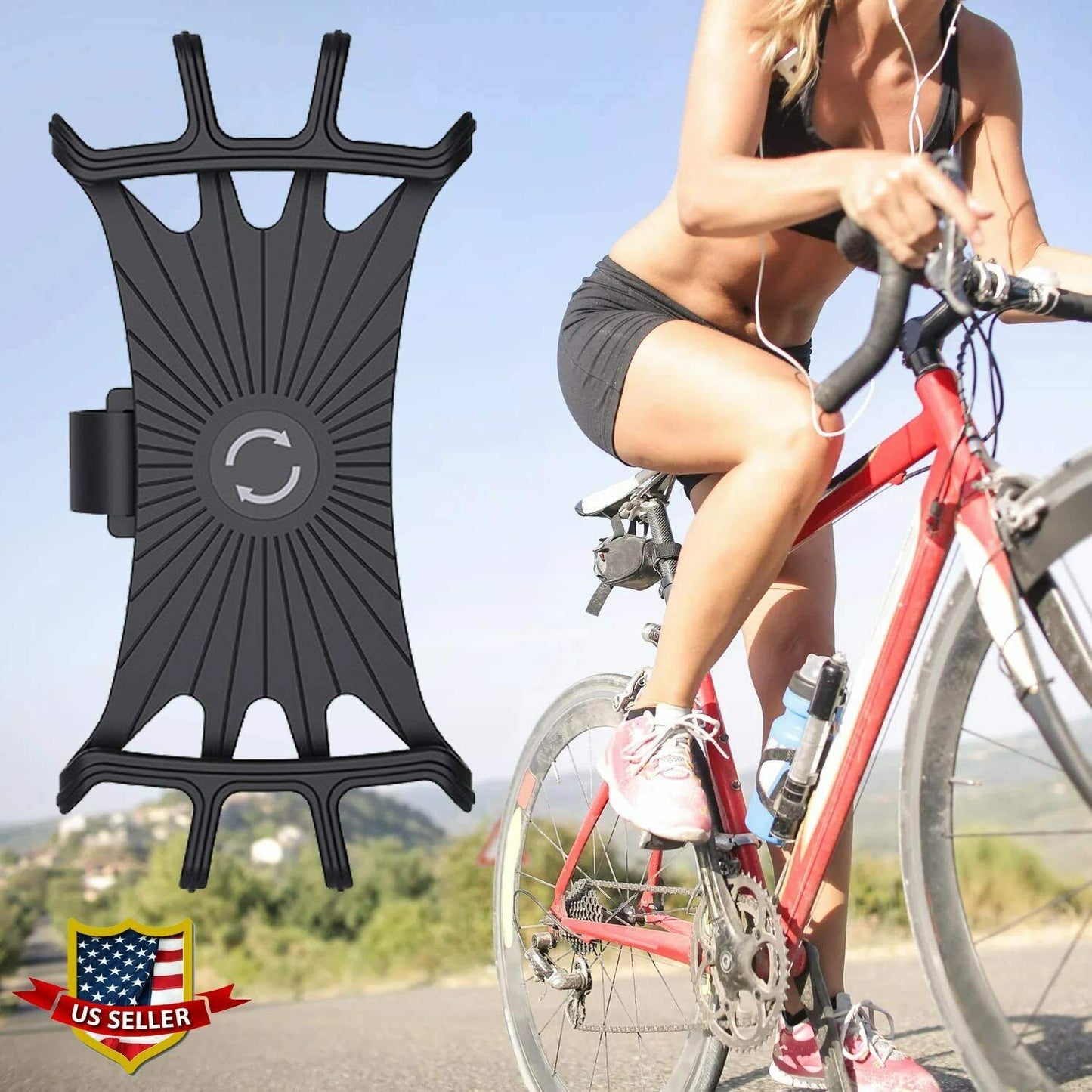 Soporte de montaje de silicona para manillar de bicicleta, motocicleta, MTB, para teléfono móvil, GPS