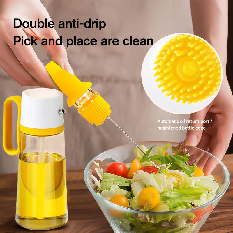 2 In 1 Oil Dispenser With Silicon Brush