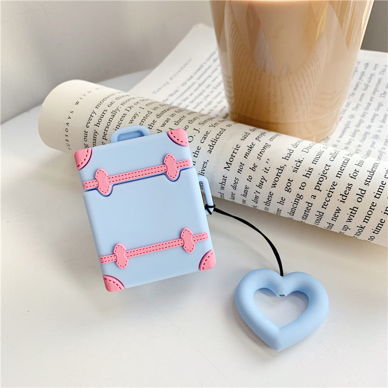 Silicone Airpods Protective Case Suitcase Cute