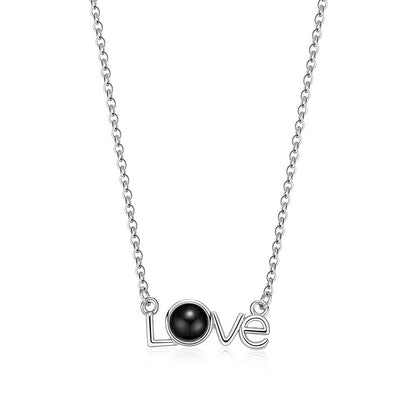 LOVE Shape Pendant Necklace Projection Jewelry
