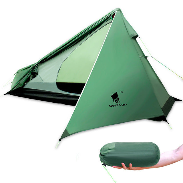 High-end Light Portable Climbing Pyramid Poleless Tent